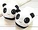 slipper Soft Plush Stuffed Cuddly Panda Winter Novelty Women Warm Thicken, White&Black
