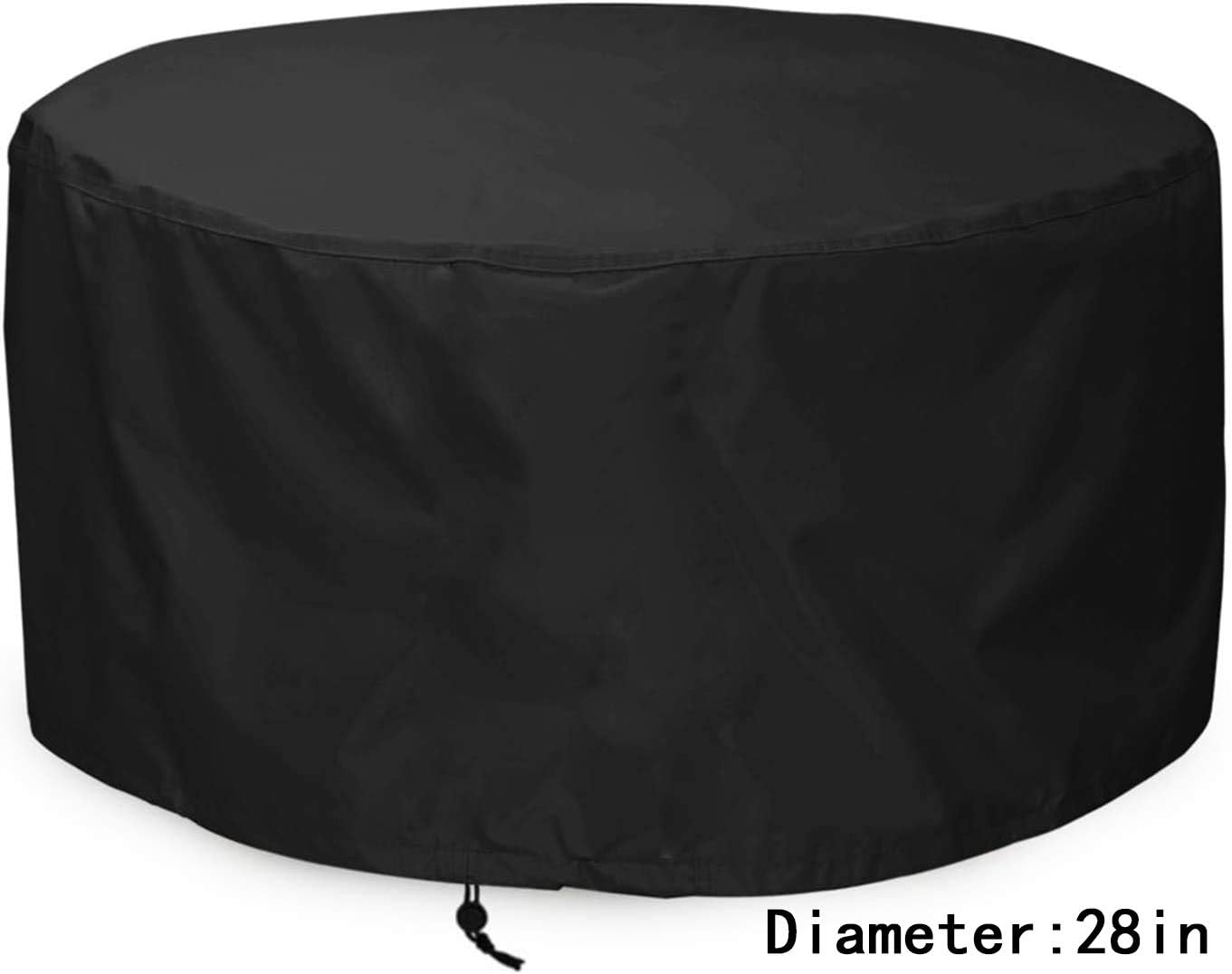 Round Deck Boxes Covers,Round Outdoor Storage Table Deck Box Cover (Black,28in): Kitchen & Dining
