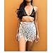 MUNAFIE Women's Belly Dance Hip Scarf Performance Outfits Skirt Festival Clothing Silver,One Size