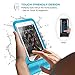 Waterproof Phone Case, DesertWest New Type PVC Waterproof Pouch Universal for iPhone X/8/7P/7/6s, Galaxy S6/7/8, Other Smartphone, 2 Pack, Black/Blue.