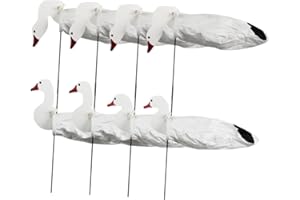 SM SunniMix 8X Goose Silhouette with Stakes Weather Resistant,Easy to Carry and Use,Sturdy,Decorative Outdoor Lifelike, White