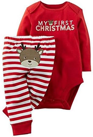 Verala Baby Cotton Christmas Deer Romper Jumpersuit Bodysuits Pants