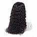 ISEE Hair Transparent Water Wave Lace Front Wigs Human Hair Pre Plucked 18 Inch 150% Density Brazilian 13x4 Lace Closure Deep Curly Wave Human Hair Wigs for Black Women Natural Black