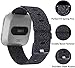 KIMILAR 3-Pack Bands Compatible with Fitbit Versa/Versa 2/Versa Lite Edition, Large Small Soft Woven Fabric Breathable Accessories Strap Replacement Wristband Women Men Compatible Versa Smart Watch