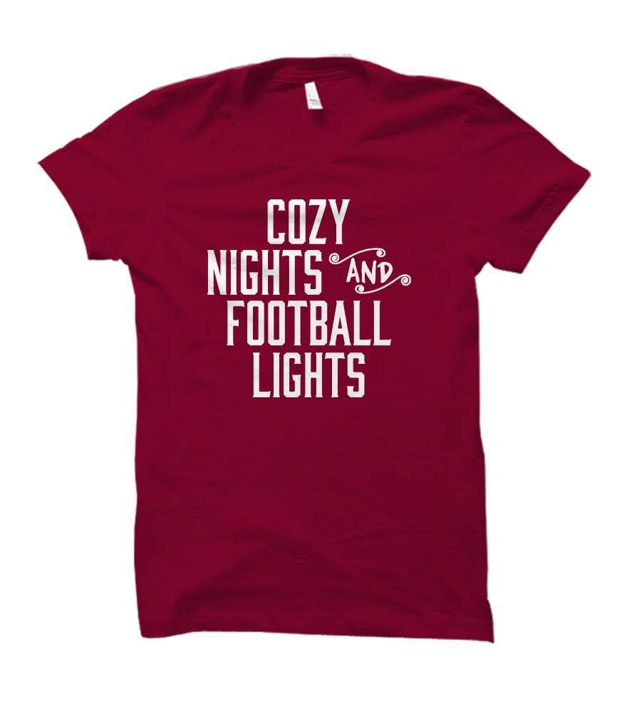 Cozy Nights Football Lights Novelty T Shirt Stellanovelty