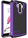 LG G Stylo Case, LK Drop Protection Shock-Absorption Impact Resistant Hybrid Dual Layer Armor Defender Protective Case Cover for LG G Stylo (Purple)