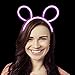 Fun Central - 6 Pack - Glow In The Dark Bunny Ears Headband | Assorted Colors | Mardi Gras Accessories for Women and Girls Men and Boys Party Favors Bunny Costume Glow Party Raves EDM Concerts