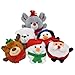 Fuzzy Friends Bundle: 6 Items - Plush Christmas Roly-Poly Pals, 5 Inch