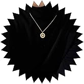 Erimberate Bohemian Starburst Choker Necklace Gold Star Pendant Necklace Small Hollow Circle Collar Necklace Minimalist North Star Chain Necklace Jewelry for Women Gifts