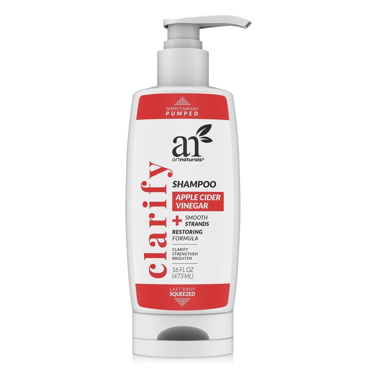 artnaturals Apple Cider Vinegar Shampoo – (16 Fl Oz / 473ml) – for All Hair Types - Dual Bottle - Coconut Oil and Vitamin E for Split Ends, Shine, Stronger and Smoother