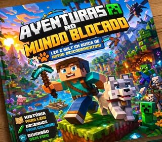 Livro Aventuras no mundo blocado: Leo e Bolt em busca de novos descobrimentos!