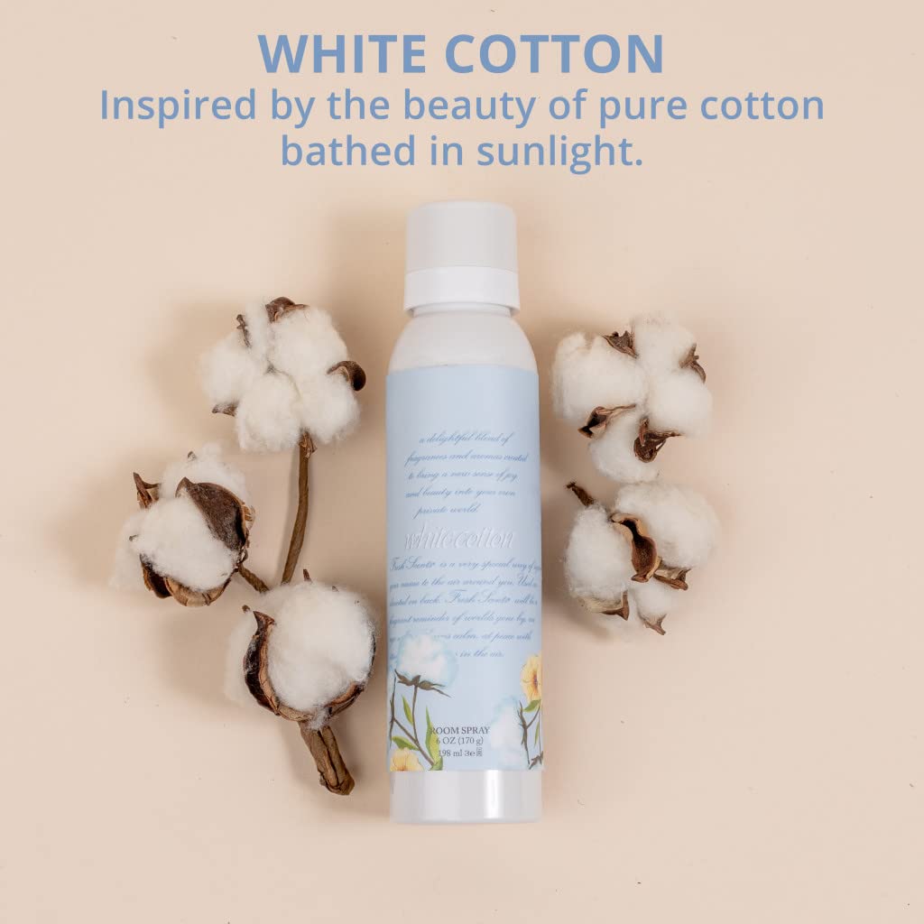 WILLOWBROOK | Fresh Scents Scented Non-Aerosol Room Spray | White Cotton | Air Freshener for Odor Elimination | Single, 6 oz | Long Lasting Home Fragrance