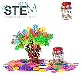 klikko Educational Building Toys Brain Flakes 500 Piece Interlocking Plastic Disc Set Brain Flakes STEM Toys/ All Material Environmental Health for Children's Safety