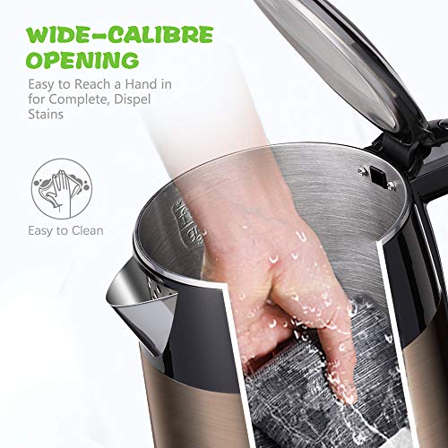 Electric Kettle VOSEN Electric Tea Kettle 1.7L Double Wall Stainless