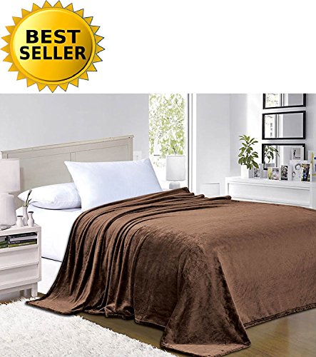 Elegant ComfortÂ® Super Soft Fleece Plush Luxury BLANKET All Sizes KING/CAL KING Chocolate Brown