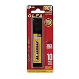 OLFA 9070 LBB-10B 18mm UltraSharp Black Snap-Off Heavy-Duty Blade, 10-Pack