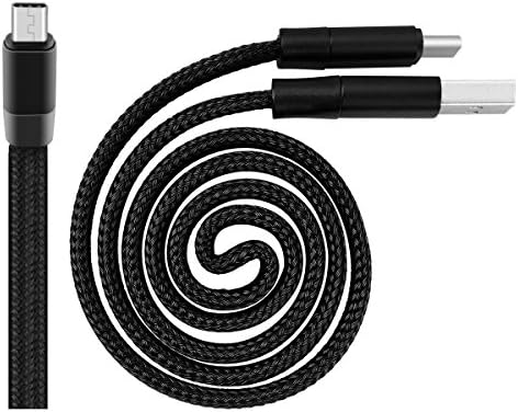 WorCord 2 ft USB C Cable Magic Auto Storage Nylon Braided Type C Charging 0.6m Black for Nexus 5X / 6P, Wileyfox Swift 2 / 2 Plus, Samsung Galaxy S8, Sony Xperia XZ, Nintendo Switch and More