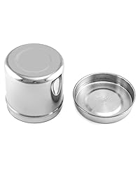QWORK Stainless Steel Ointment Jar with Lid, 2 Pack