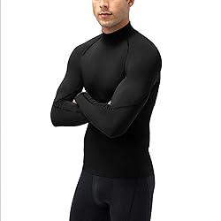 Men's Black Compression Shirt Long Sleeve Athletic