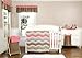Trend Lab Cocoa Coral 3 Piece Crib Bedding Set, Coral Pink