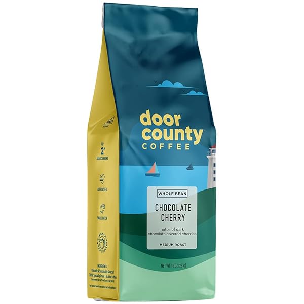 DOOR COUNTY COFFEE CHOCOLATE CHERRY FLAVORED WHOLE BEAN...