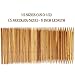 Onshine Knitting Needles Set 75Pcs 8 Inch Length Bamboo Double Pointed Knitting Needles 15 Sizes 2 mm - 10 mm with 45Pcs Exquisite Knitting Accessories