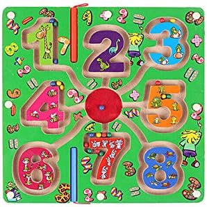 Gobus Beads Maze Puzzle Bead Labyrinth Board Game Children Educational Toys Number Counting ( Digital Operation )