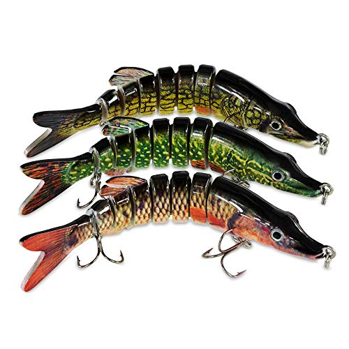 ROSE KULI Fishing Lures for Bass Multi Jointed Swimbaits Lifelike Hard Lures Tackle Kits