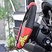BDK Wonder Woman Velvet Grip Steering Wheel Cover - Black/Red on Smooth Velour for Cars Trucks SUVs - 15