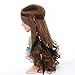 AWAYTR Feather Headband Indian Headpiece - Bohemian Tassels Girls hairband Festival Headwear For Women (Black)