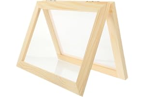 Operitacx Paper Making Kit, Wooden Mould and Deckle for Paper Making, Paper Making Screen Paper Making Frame for Adults Crafts