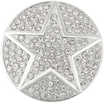 TREEND24 Star Silver Magnetic Brooch Rhinestone Scarf Clip Clothing Poncho Bag Stifel Textile Wellington Owl Hearts Star