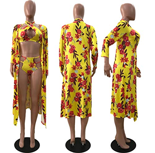 Women's Swimsuits Cover Ups Set - Dyeing High Waisted Bikini Bathing Suit Swimwear Beach Dress - Thumbnail 2