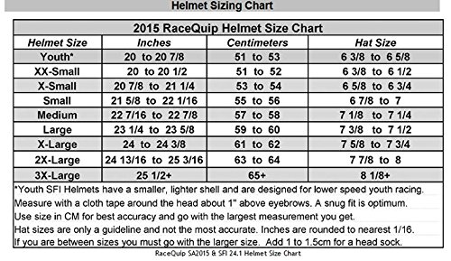 RaceQuip 253115 Gloss White Large OF15 Open Face Helmet (Snell SA-2015 Rated)