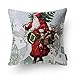 Phantoscope Set of 4 Merry Christmas Modern Santa Clause Throw Pillow Case Cushion Cover 18