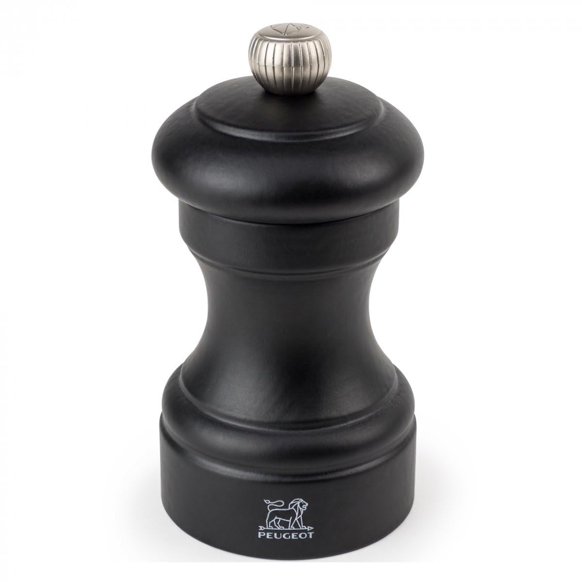 PEUGEOT - Bistro 10 cm Salt Mill - Classic Grind System - Made with PEFC Certified Wood - Lifetime Guaranteed Mechanism - Made in France - Matt Black Colour