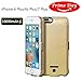 For iphone 6 Plus/7 Plus Battery case , BMK Battery Charging case portable charger Ultra Slim iphone 7 Plus (5.5 inch) -10000mAh Extended Built-in Battery Power Bank (Gold)