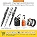 Sahara Sailor 2 in 1 Magnesium Fire Starter Survival Kit W Waterproof Flint Rod Glass Breaker Keychain, Fits All Weather
