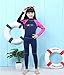 NATYFLY Kids Wetsuit, 2.5mm Neoprene Thermal Swimsuit, Full Wetsuit for Girls Boys and Toddler, Long Sleeve Kids Wet Suits for Swimming (Pink-2MM-Long Sleeve, 8)