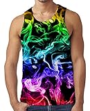 Freshhoodies Mens 3D Graphic Tank Tops Beachwear