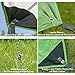 Naturehike Lightweight Camping Tarp Shelter Beach Tent Sun Shade Awning Canopy with Tarp Poles, Portable Waterproof Sun-proof 204.7x181/157.5x137.8 for Hiking Fishing Picnic (Green&Grey-L)