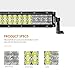 Auxbeam 54” LED Light Bar 312W LED Work Light Off-Road Driving Light Spot Flood Combo Fog Light Curved 5D Lens with Wiring Harness for Car Jeep SUV ATV UTV Boat Vehicle Truck
