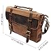 S-ZONE Vintage Canvas Messenger Mens Briefcase Shoulder Laptop Bag Large Satchel for 15.6 Inch laptop
