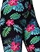 VIV Collection One Size Print Fashion Leggings, Tropical Floral