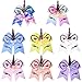 DEEKA Large Unicorn Cheer Hair Bows 8 Pack 7