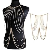 EagleUS Women Lady Tassel Crossover Harness Bikini Belly Body Chain Necklace