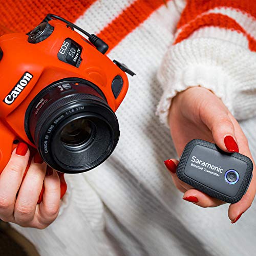 New 2.4GHz Wireless Microphone System for Camera Smartphones, Saramonic Blink500 Ultracompact Dual-channel Mic for DSLR, Mirrorless and Video Cameras, Mobile Devices Youtube Facebook Live (TRS & TRRS)