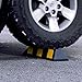 Victus Garage Vehicle Parking Block, Black Heavy Duty Rubber Curb with 6 High Reflective Yellow Targets for Car, Truck, RV and Trailer Stop Aid, 19.7 Inches Long x 4 Inches High