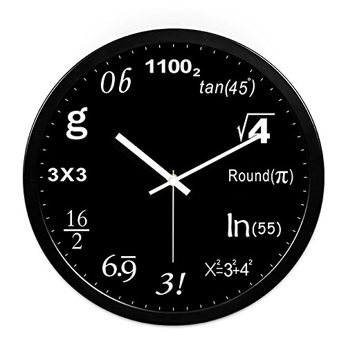 FLYRCX Simple mathematical functions of modern living room decoration creative quartz clock,10 inches,E