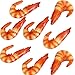 Transcend11 Pack of 6 Fake Cooked Shrimp Artificial Crayfish Raw Lobster Seafood Model for Kitchen Home Party Christmas Halloween Decoration Market Food Sample Display Kids Toy